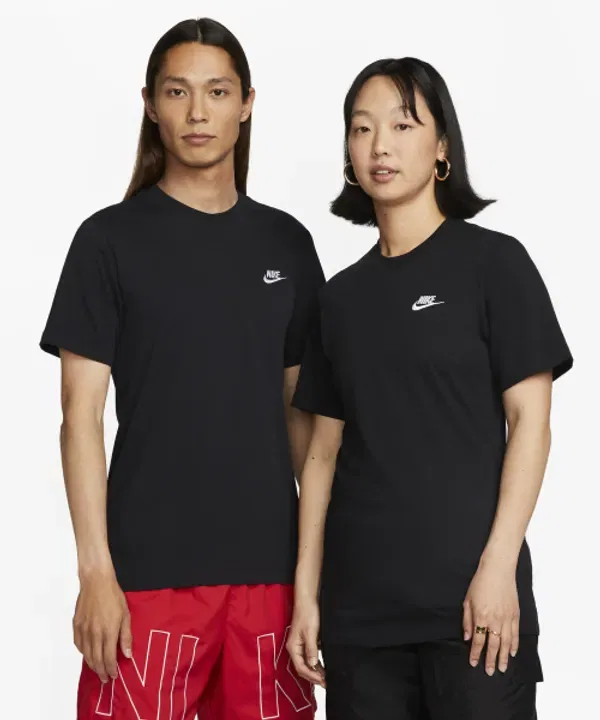 Футболка с коротким рукавом спортивная Nike, черно-белая