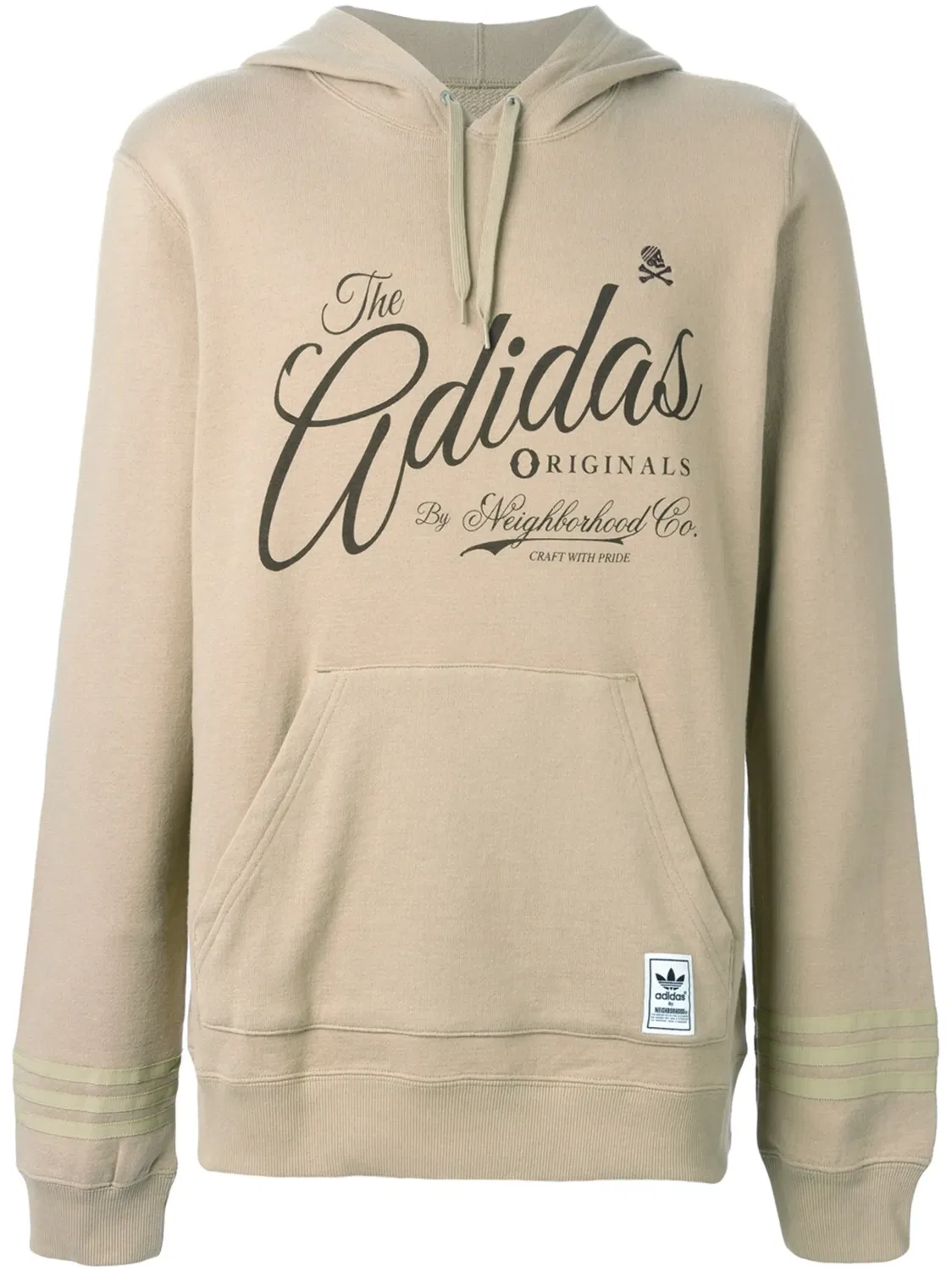 Худи с логотипом из коллаборации с Neighborhood Adidas, нейтральные цвета