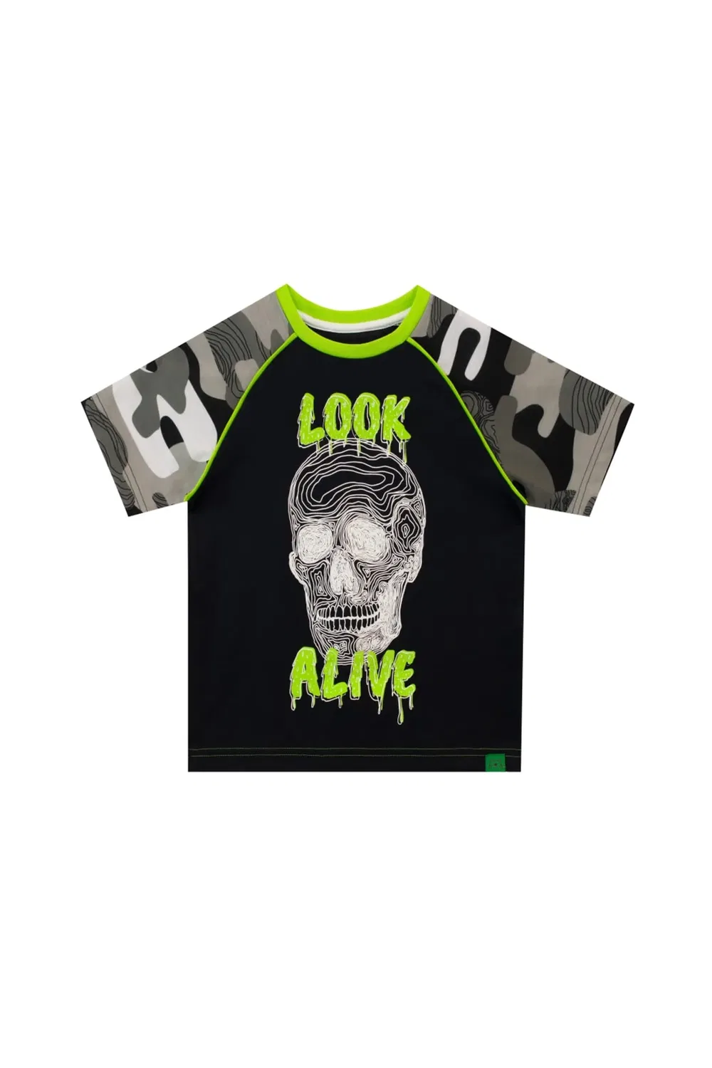Пижама с принтом Look Alive Camo Skull Harry Bear, Grey — фото 2