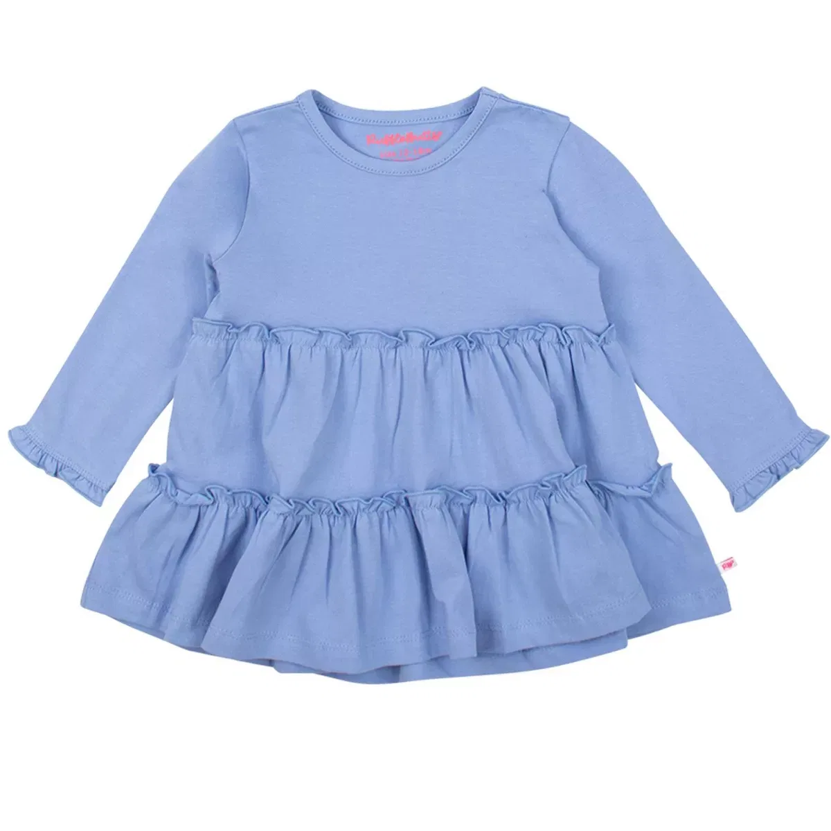 Детское платье-туника с длинным рукавом RuffleButts, Periwinkle Blue