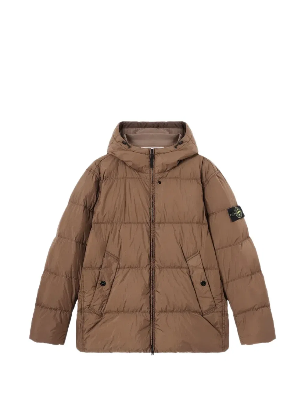 Пуховик 4100037 Crinkle Reps NY Stone Island, коричневый