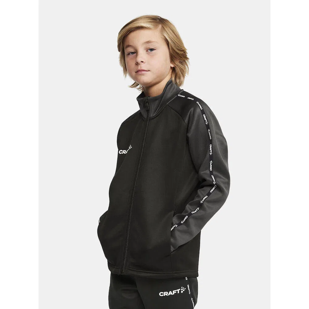 Детская тренировочная куртка Craft SQUAD 2.0 FULL ZIP JR, цвет SCHWARZ — фото 3