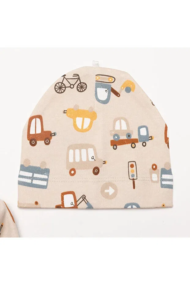 Детский комбинезон для мальчиков с принтом Hellobaby Ebebek Hello Baby, Beige — фото 3
