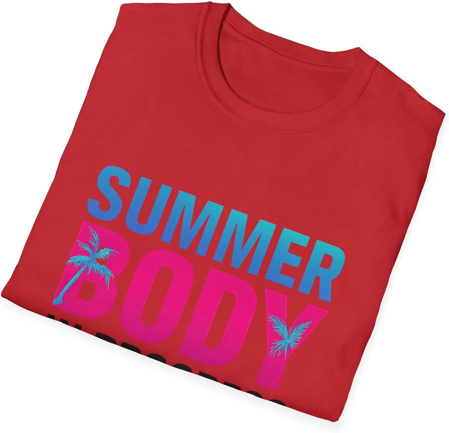 Футболка с принтом Summer Body in Progress, Red — фото 4