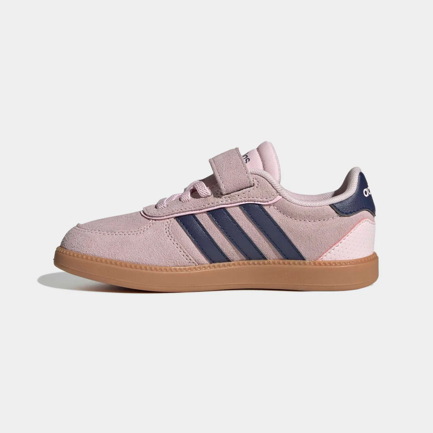 Детские кроссовки с эластичными шнурками и липучкой Adidas Sportswear, Clear Pink/Dark Blue — фото 3