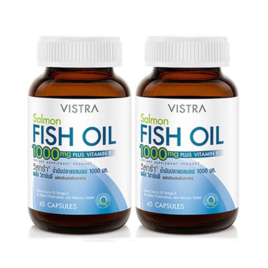 

Рыбий жир Vistra Salmon Plus Vitamin E, 1000 мг, 2 банки по 45 капсул