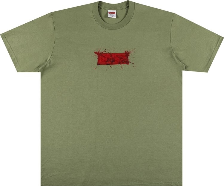 

Футболка Supreme Ralph Steadman Box Logo Tee 'Light Olive', зеленый