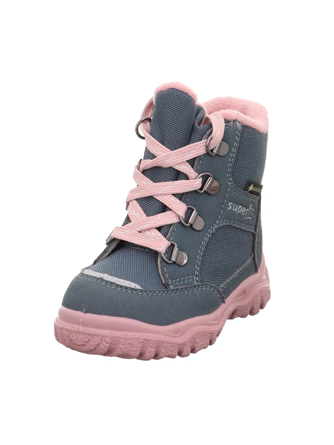 Детские ботинки для девочек с принтом Space Superfit, 2-Blue Pink 8020
