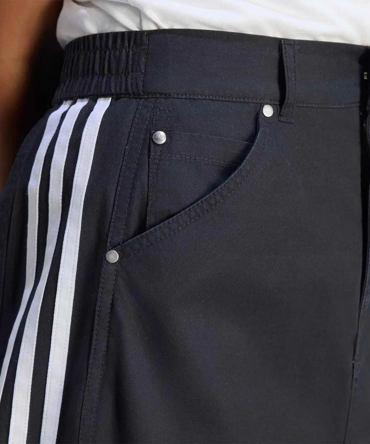 Женская юбка-парашют из хлопка Adidas Originals, Black — фото 3
