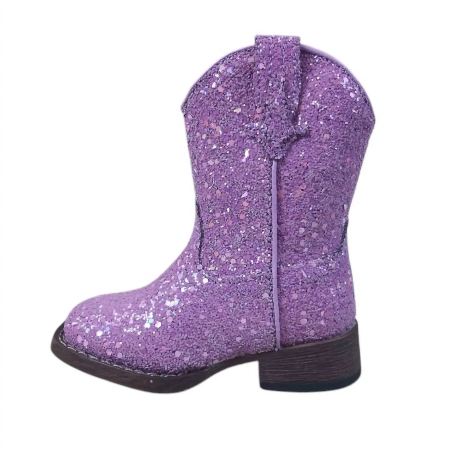 Детские сапоги для девочек с блестящим покрытием Glitter Galore Roper, фиолетовый — фото 2