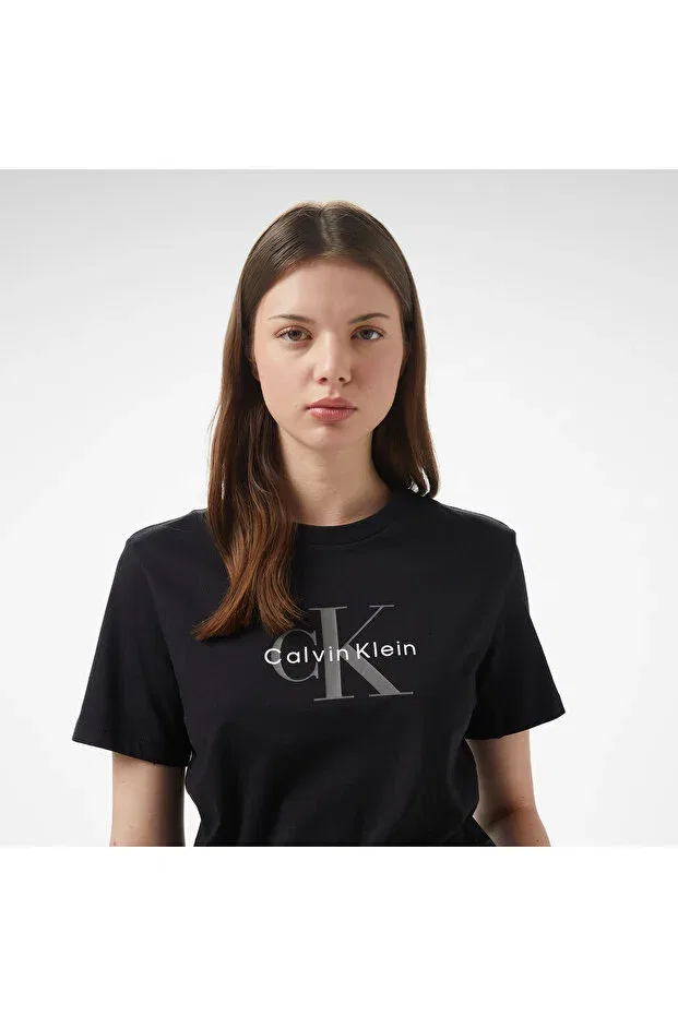 Женская футболка с коротким рукавом Hero Classic Monologo Calvin Klein, Black — фото 4
