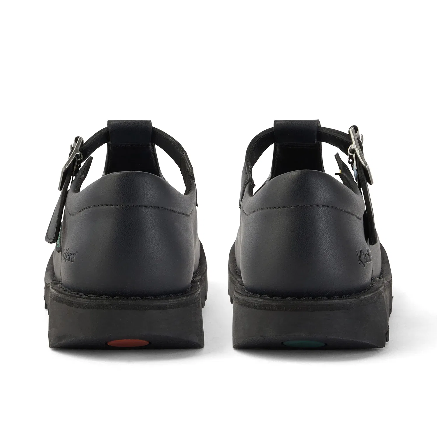 Детские кроссовки для девочек кожаные Kickers, Vegan Black — фото 3