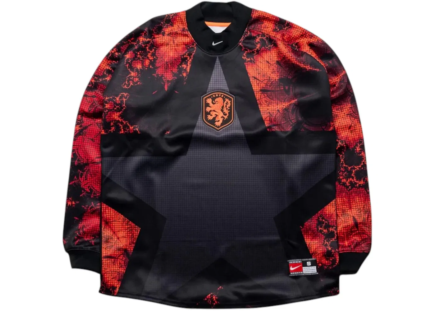 Мужская футбольная вратарская джерси с длинным рукавом Nike, Black/Hyper Crimson
