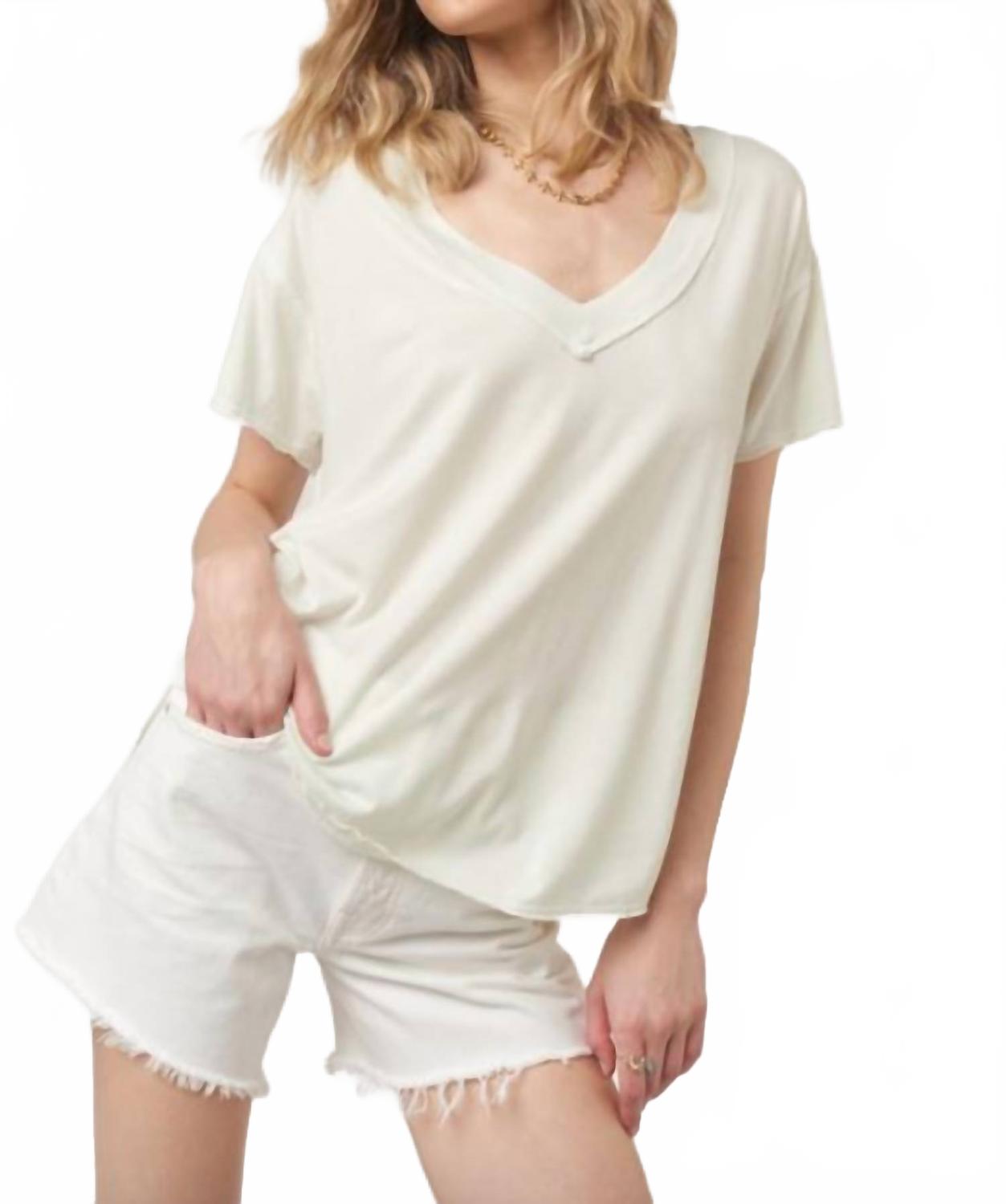 

PROJECT SOCIAL T Женская белая блузка Baltimore с V-образным вырезом