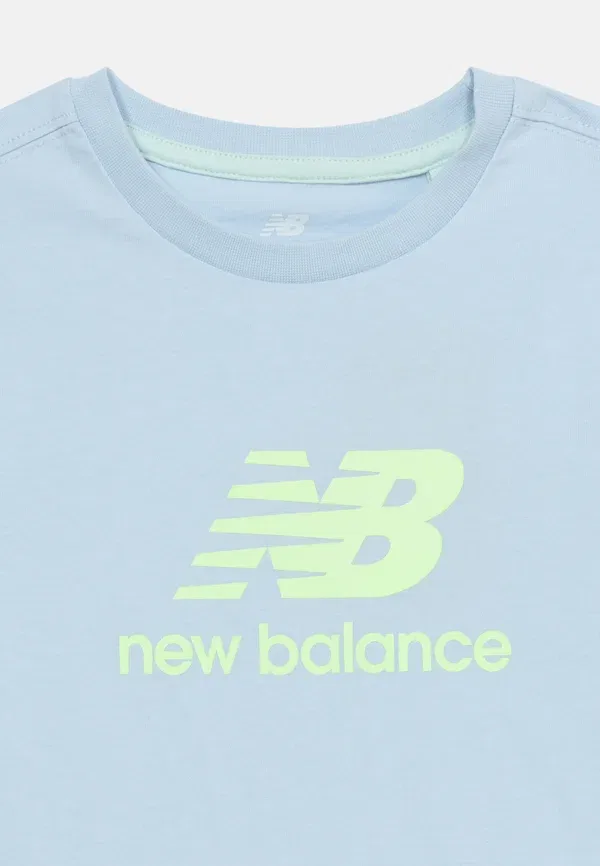 Комплект из футболки и шорт из хлопка New Balance, синий — фото 4