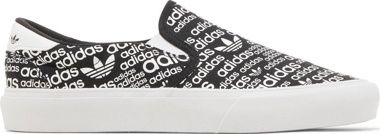 

Кроссовки Adidas Court Rallye Slip 'Allover Logo - Black White', черный