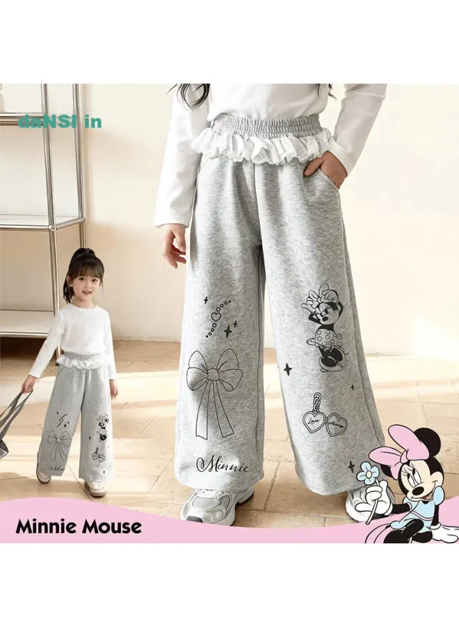Штаны с кружевом Minnie Disney, серый
