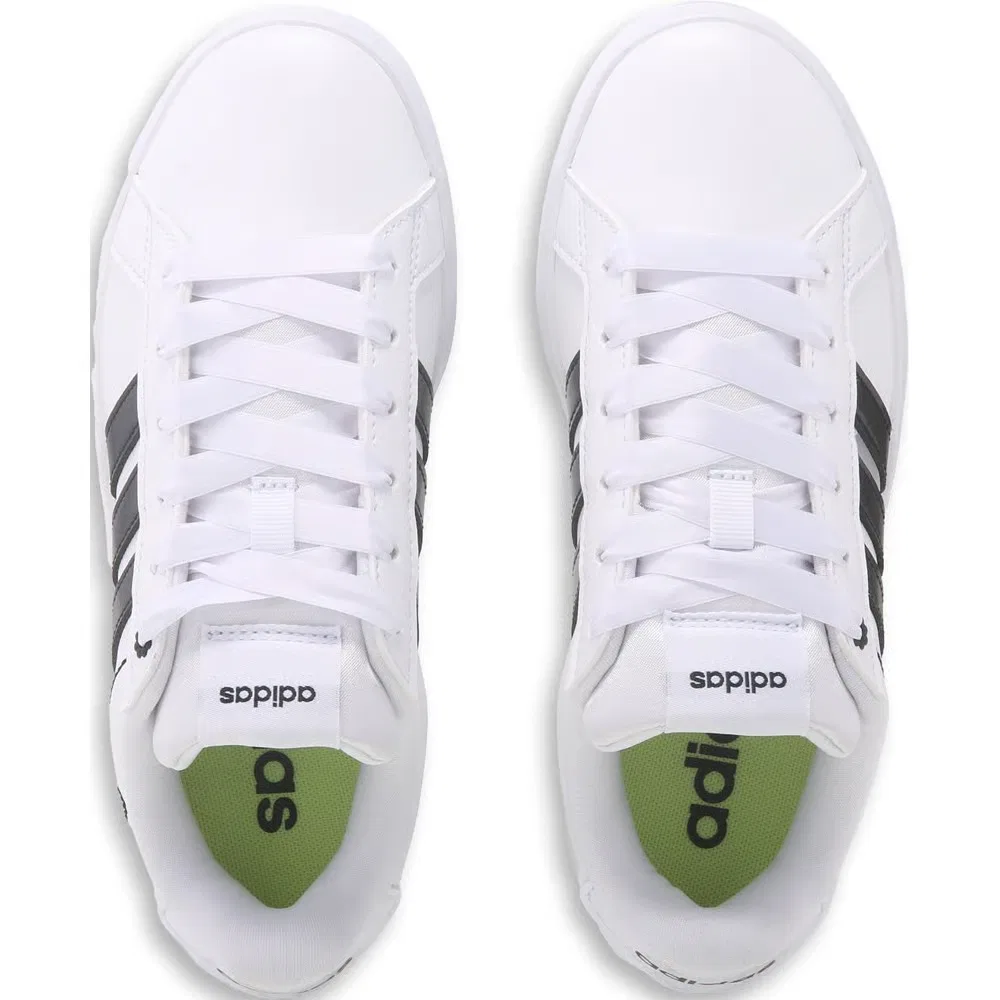 Детские кроссовки Grand Court 3.0 на шнуровке Adidas, White — фото 4