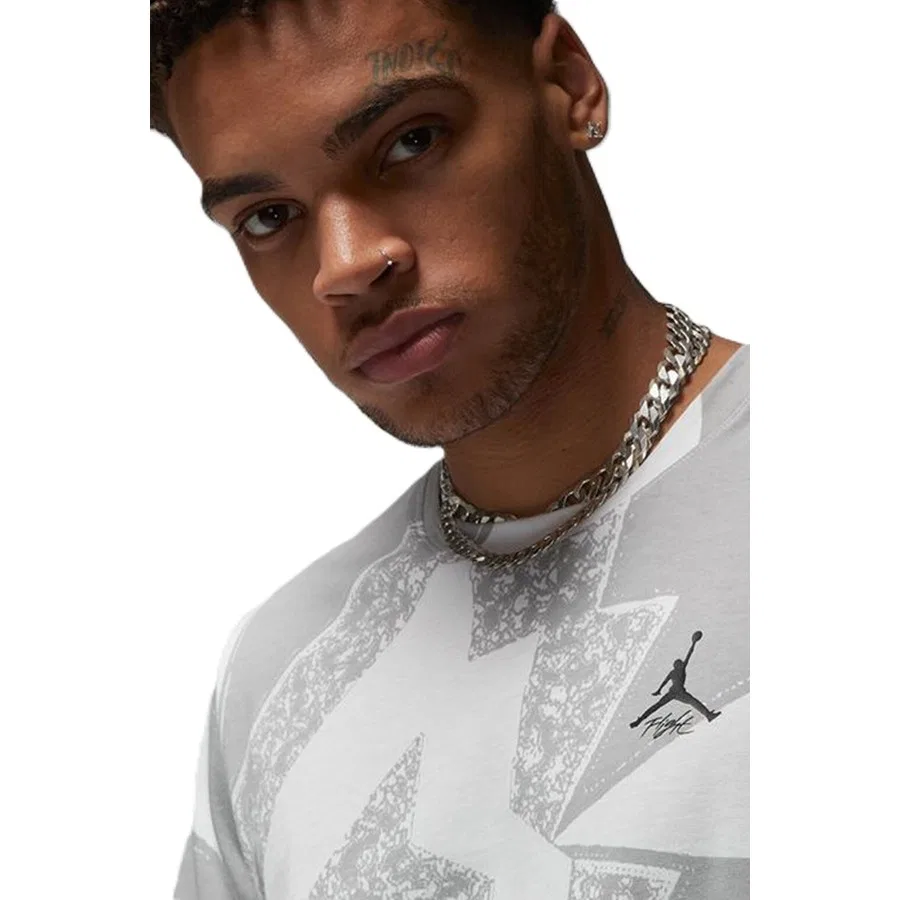 Мужская футболка с коротким рукавом из 100% хлопка Air Jordan Essentials Mens Tee Jumpman Nike, Белый — фото 3