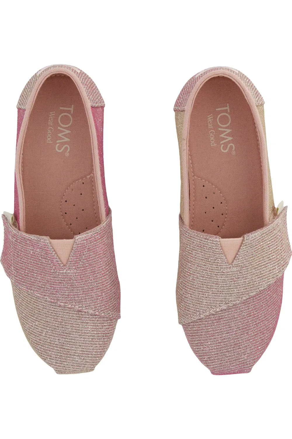 Кеды детские slip-on на легкой подошве Classic Alpargata TOMS, светло-розовый — фото 3