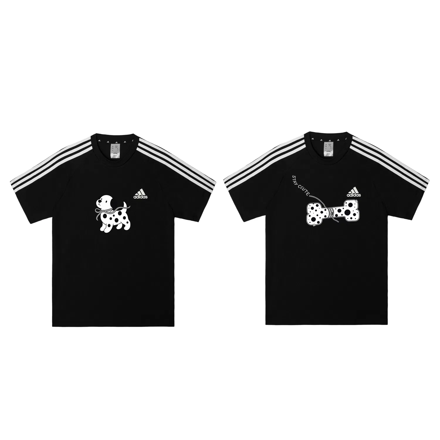 Детская футболка с принтом Football T Shirts Adidas, Black+Black