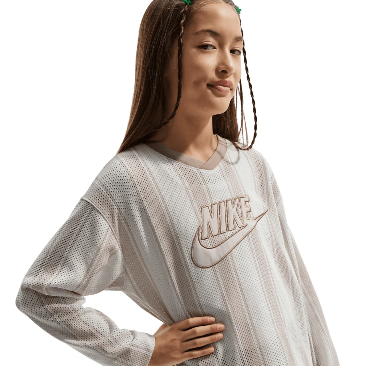 Джерси для мальчиков NSW Mesh Nike, бежевый — фото 2