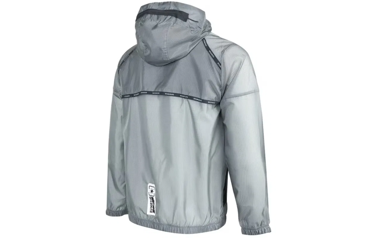 Куртка ветровка с принтом Wild Run Windrunner Nike, серая — фото 2