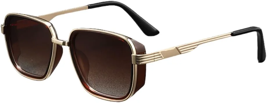 

Металлические панк-солнцезащитные очки для женщин, роскошные винтажные очки для мужчин, нестандартной формы, защита от УФ-излучения UV400 VFDHN, Q2906-c5