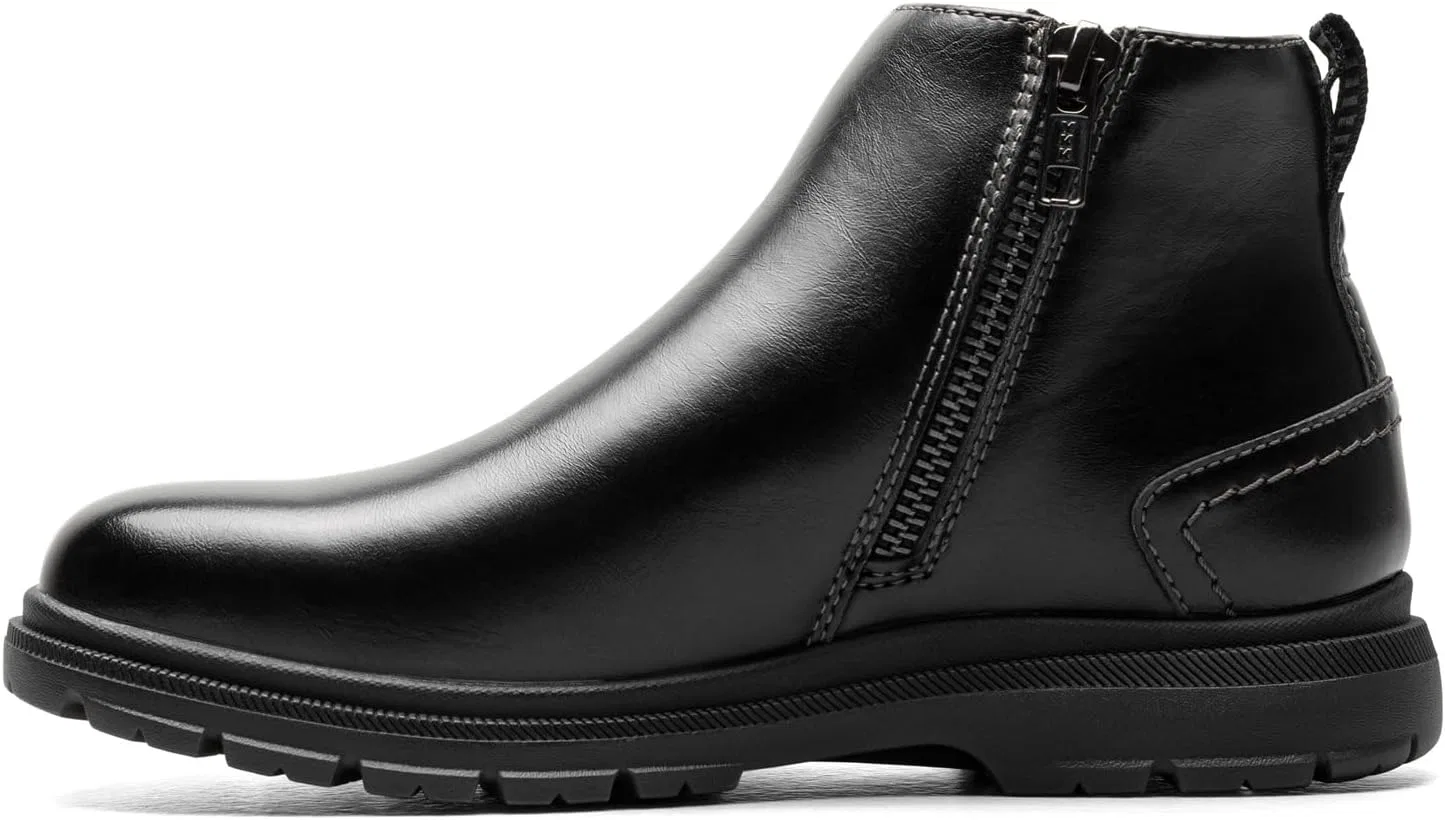 Детские ботинки для мальчиков с гладким мысом Florsheim Lookout Jr., Black — фото 4