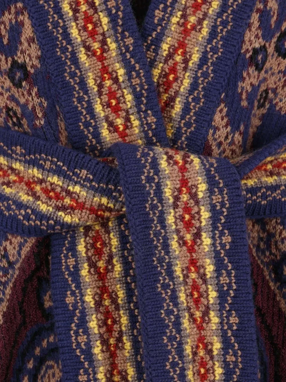 Жакет с поясом и узором пейсли Etro, синий — фото 3
