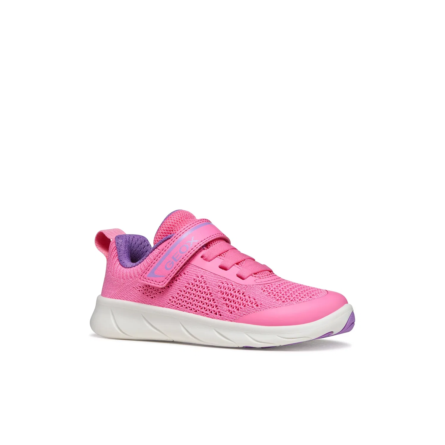 Детские дышащие кроссовки с мембраной J FOOT-RUN GIRL Geox, Pink-Purple