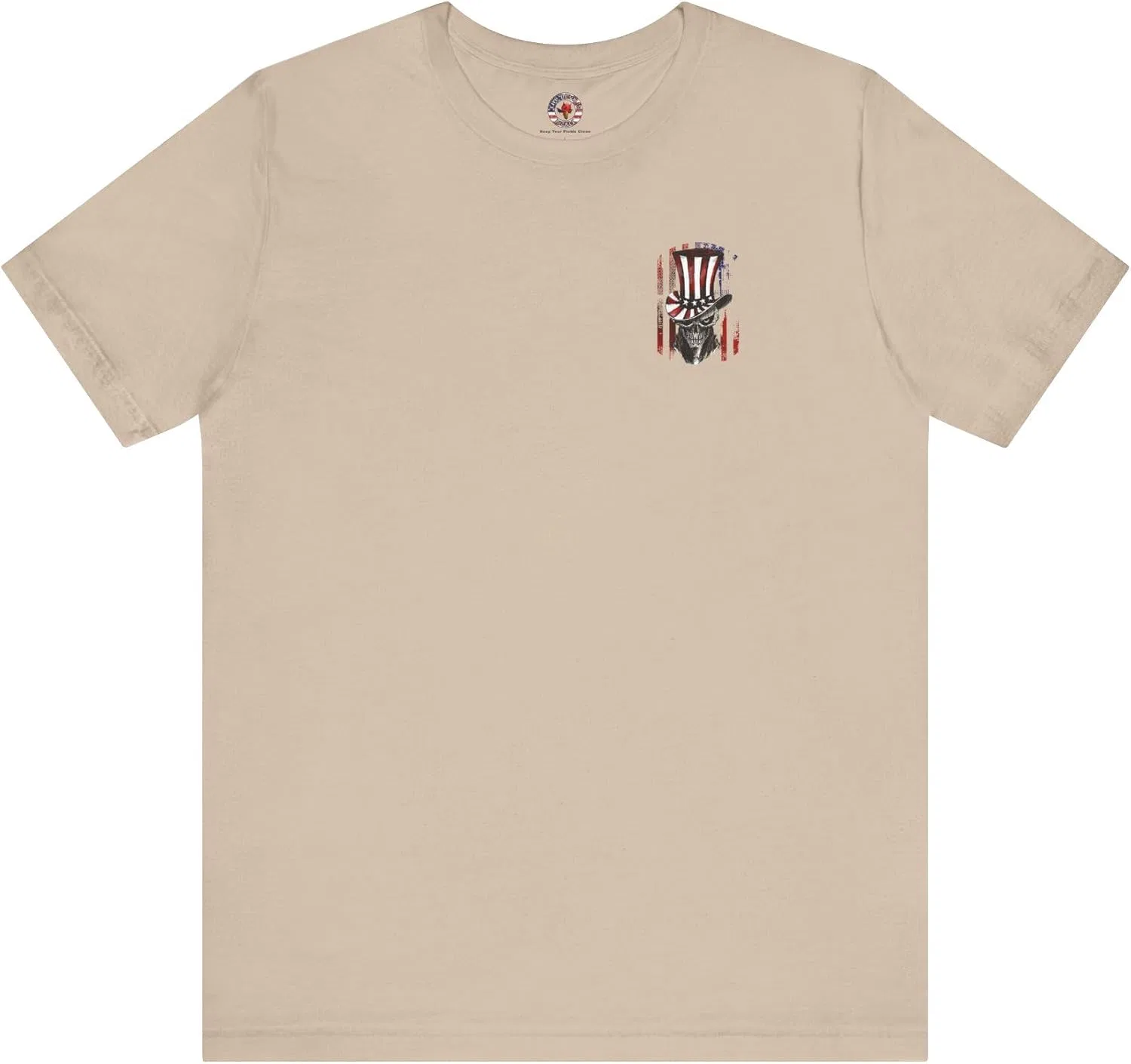 Футболка с черепом и флагом Bella Canvas 3001, Tan