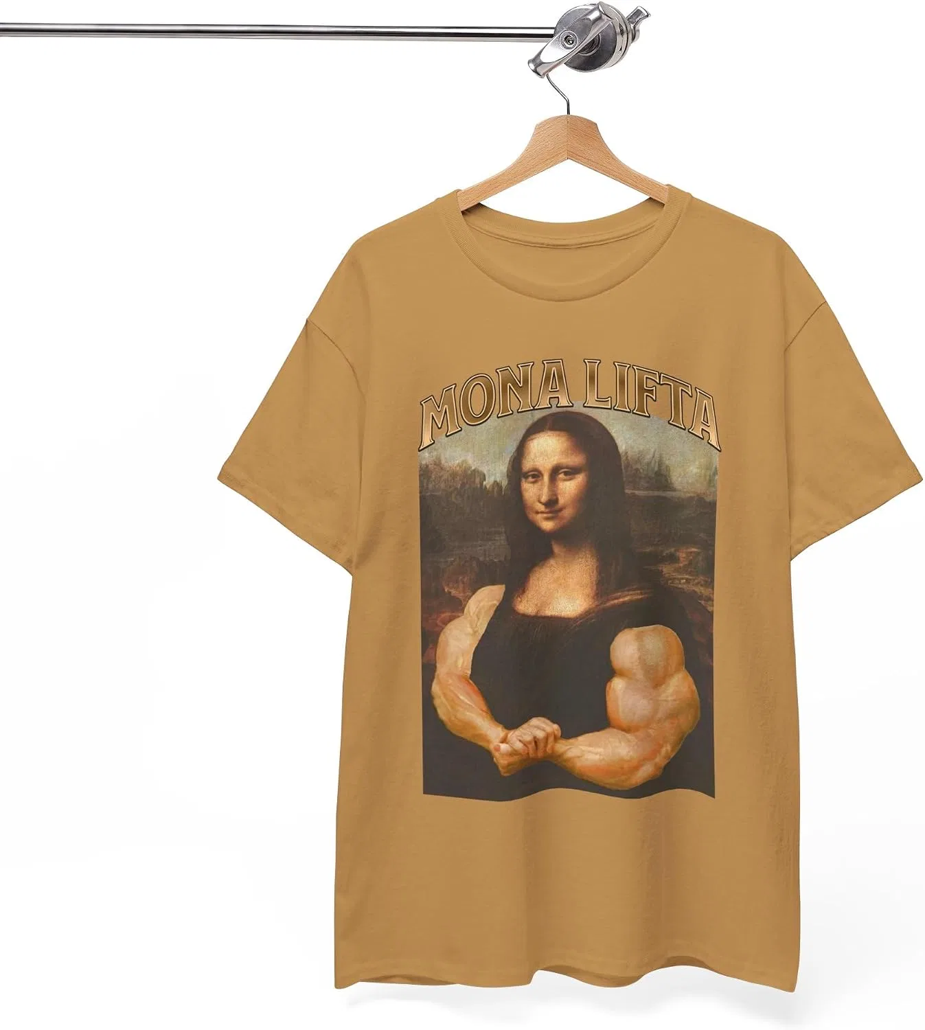 Футболка с принтом Mona Lifta Gildan 5000, Old Gold — фото 4