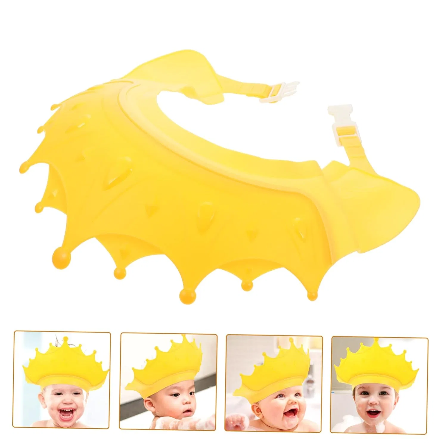 No brand Детская шапочка для душа, 3 шт, пластик, TPE, 15x15x13 см, Yellow — фото 2