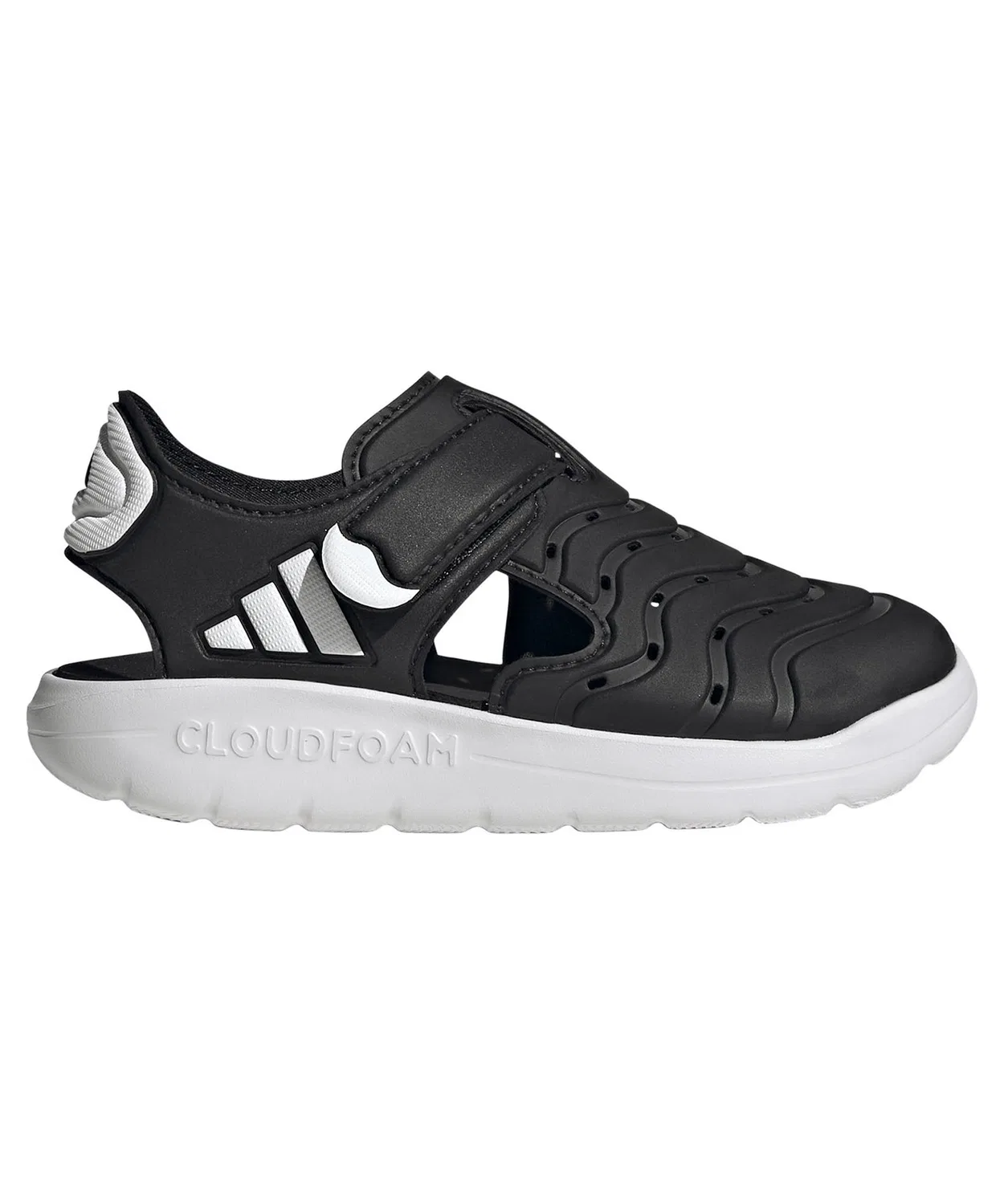 Детские спортивные сандалии с закрытым носком, с липучкой, Cloudfoam, Adidas, Black