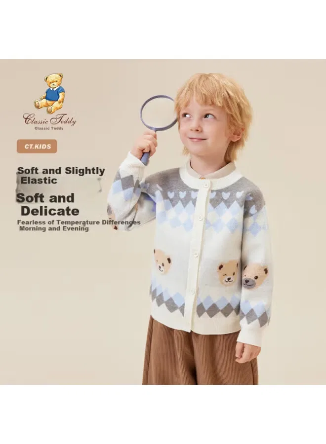 Свитер детский вязаный с круглым вырезом Classic Teddy