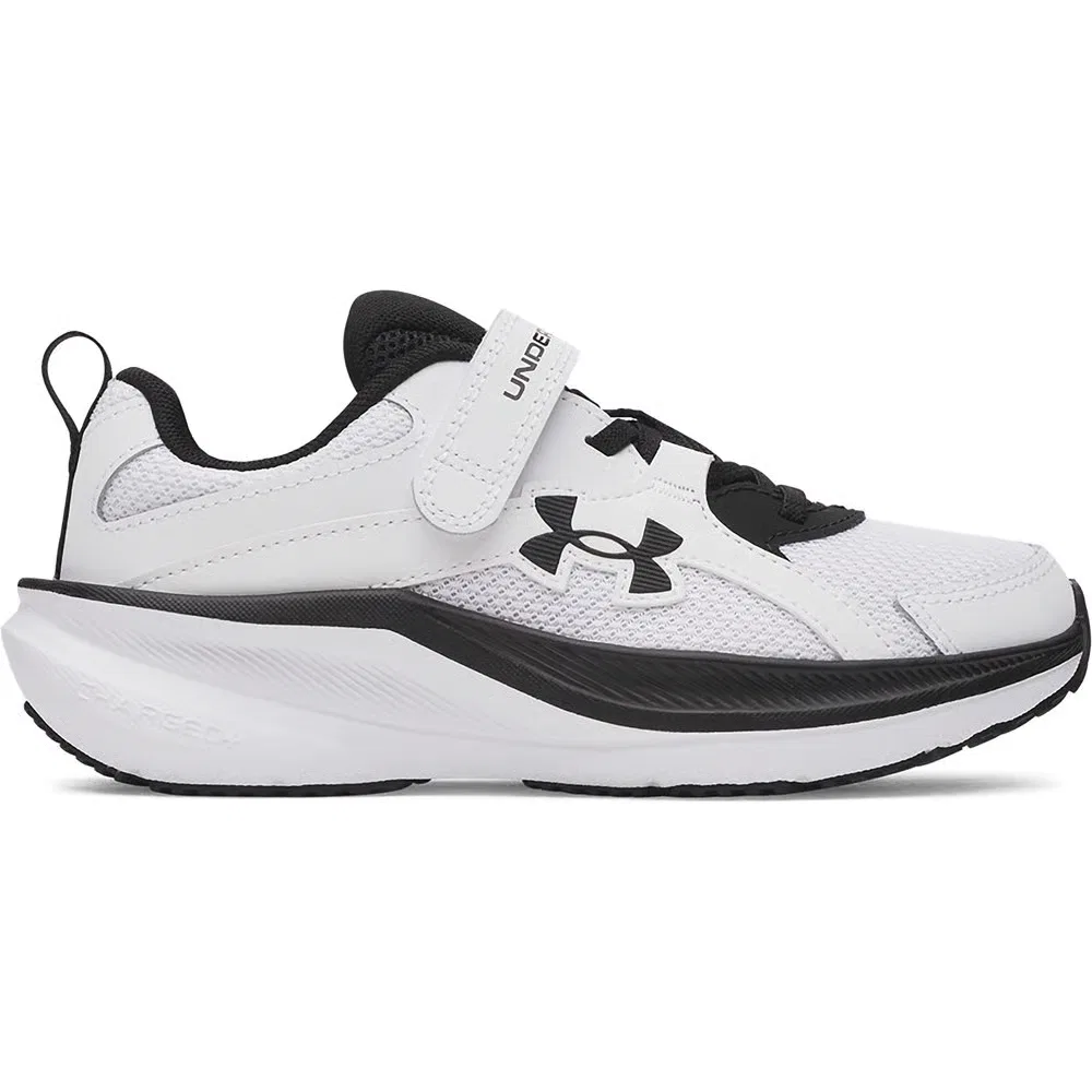 Детские кроссовки Charged+ Asserve 11 AC для бега Under Armour, White/Black/Black — фото 2