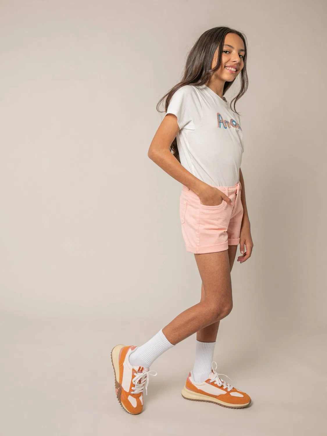 Брюки Deeluxe Regular Pants Cerise персикового цвета — фото 4