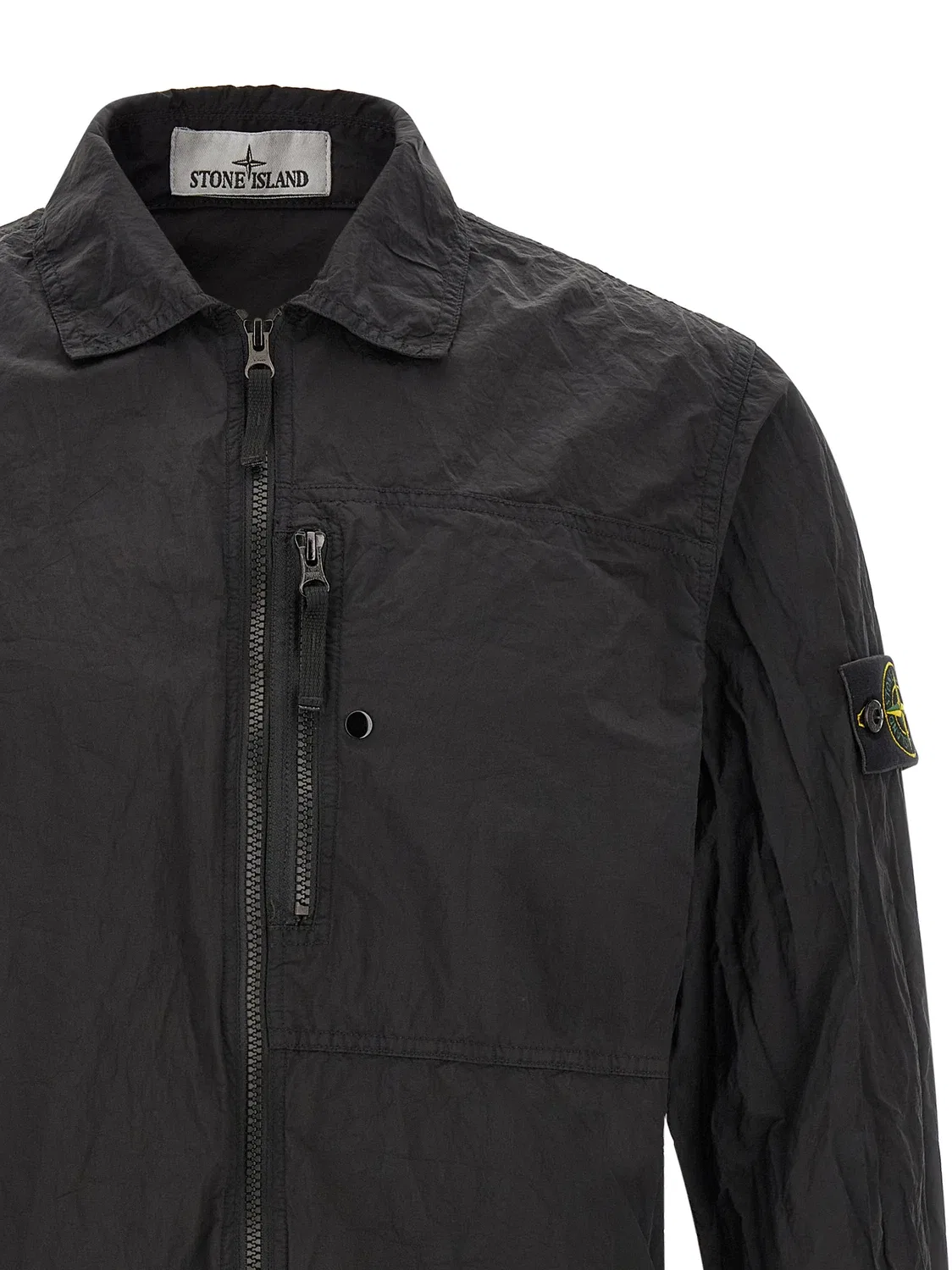 Куртка-рубашка из хлопка 120004 Stone Island, черный — фото 3