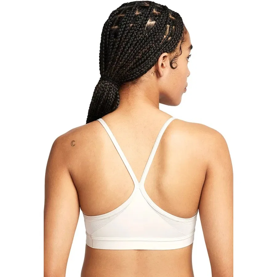 Спортивный бюстгальтер с V-вырезом Dri-FIT Indy Nike, Broken White — фото 2