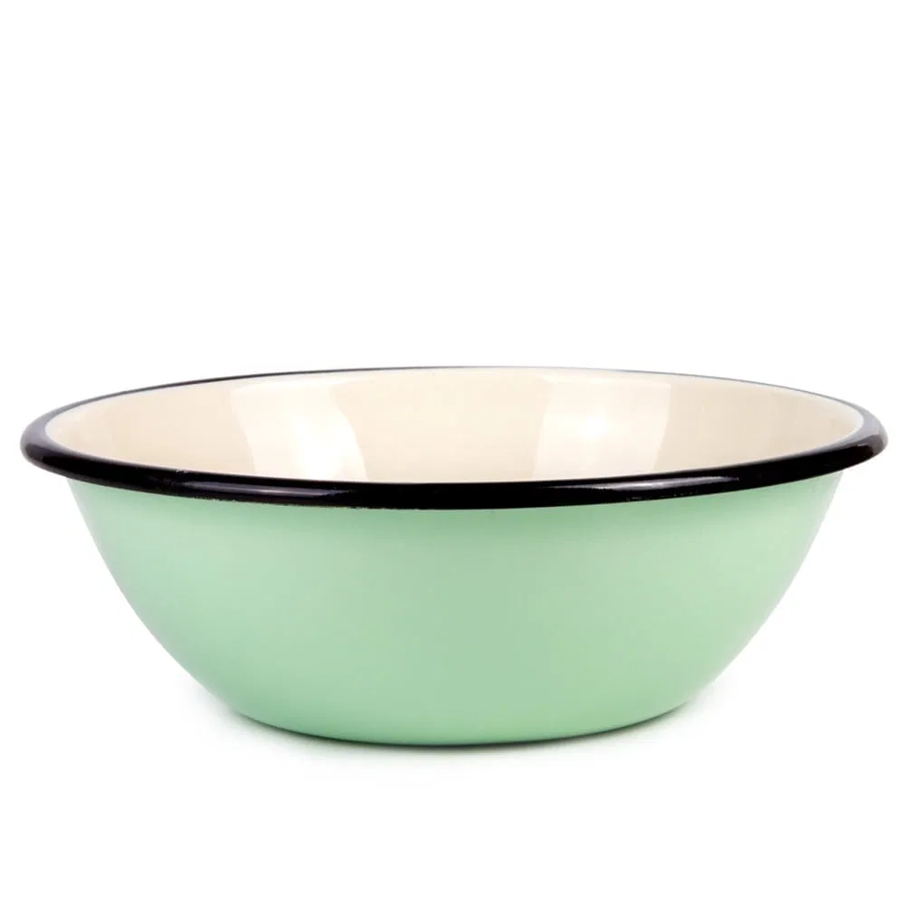 Миска детская эмалированная 1.5 л, 21 см, Novomoskovsjka Posuda, Mint Coolness