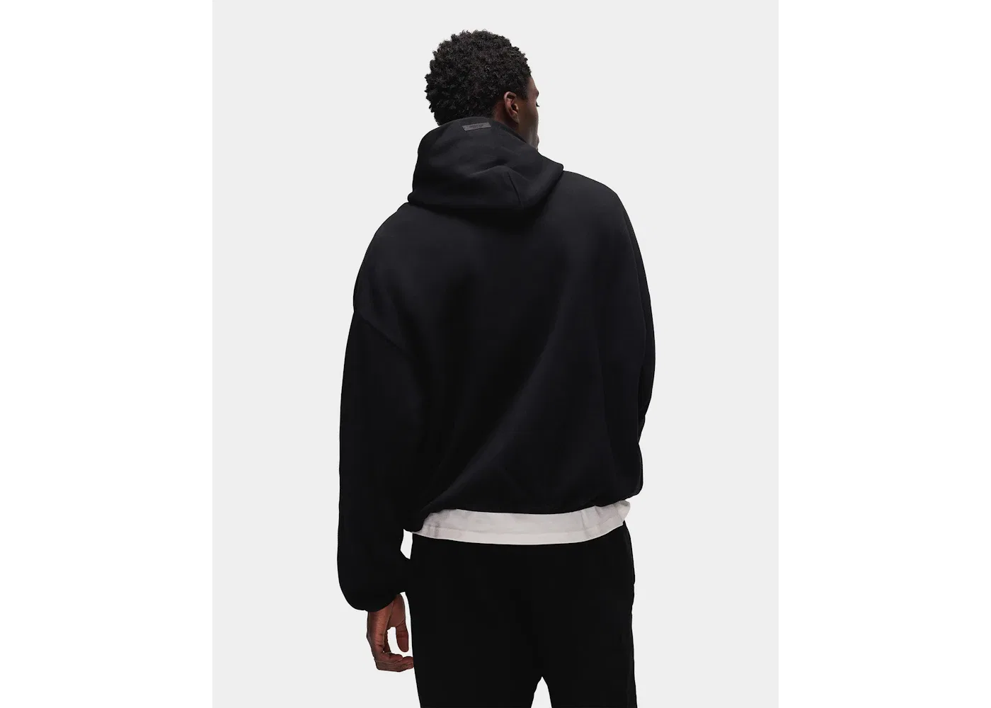 Мужская худи с длинным рукавом Fear of God Essentials NBA Hoodie, Black — фото 4