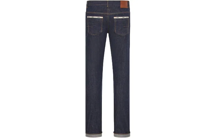 Джинсы мужские с принтом Saddle Matching Jean DIOR, Dark Blue — фото 3