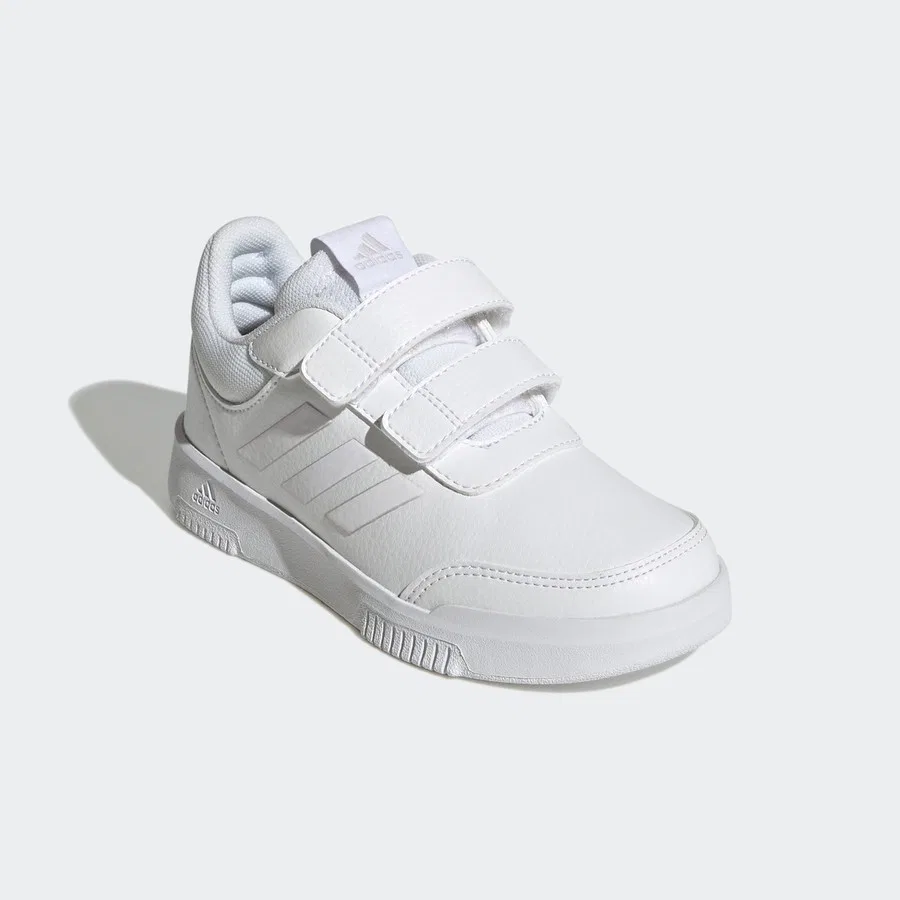 Детские спортивные кроссовки на липучках Tensaur Hook and Loop Shoes adidas, Бело-серый — фото 4