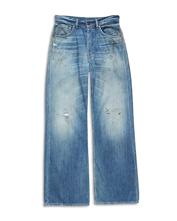 Женские джинсы из денима Acne Studios, Mid Blue