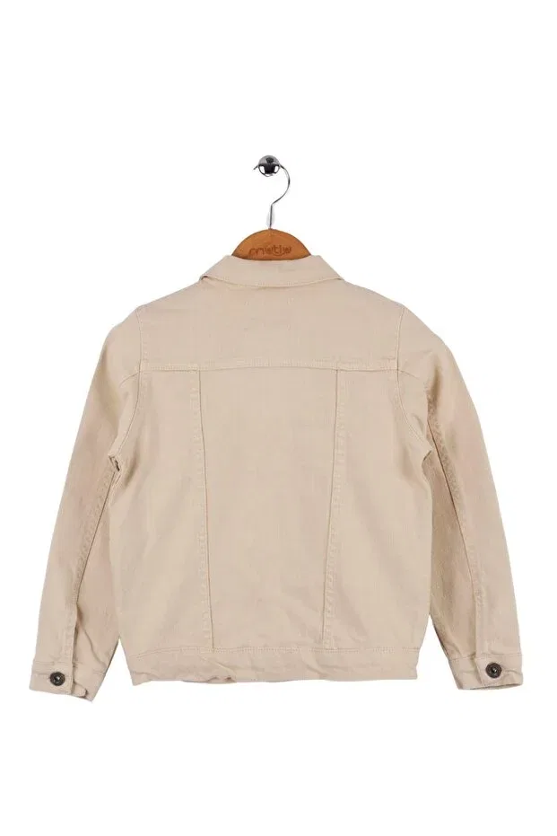 Детская куртка для девочек хлопковая Happy Basic Mutlu Kids, Beige — фото 4