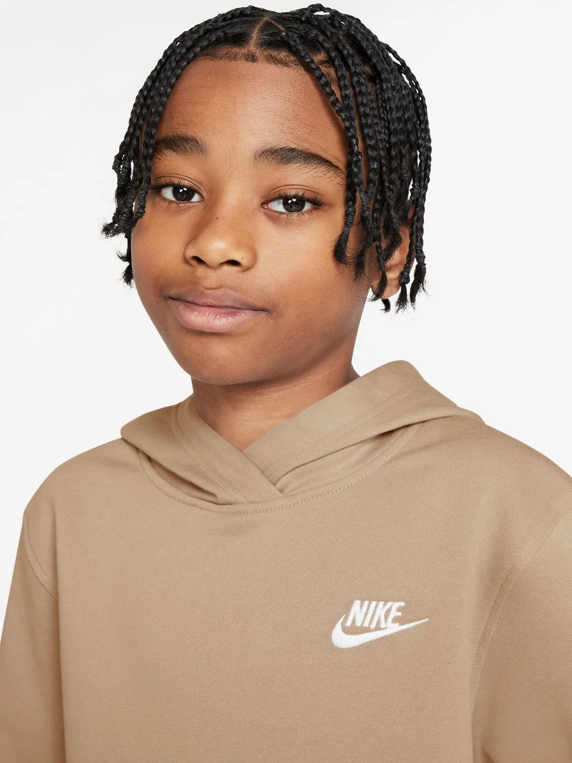 Толстовка Club Fleece Pullover Hoodie Nike, Natural Linen — фото 3