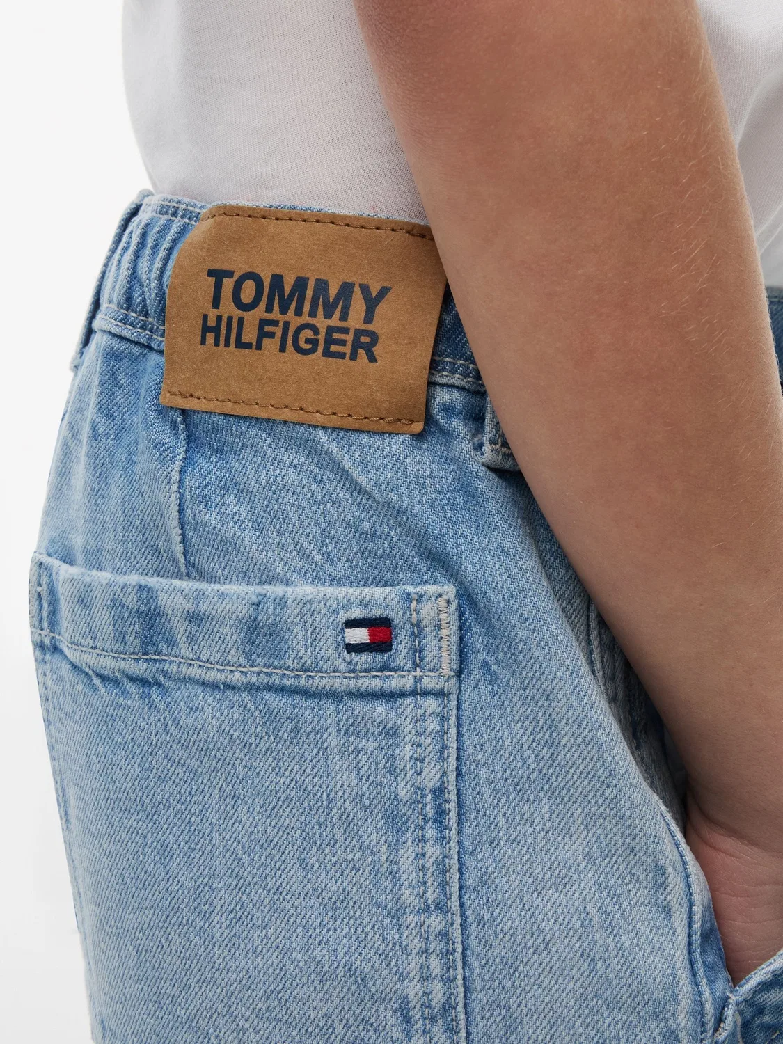 Шорты джинсовые свободные Tommy Hilfiger, синие — фото 4