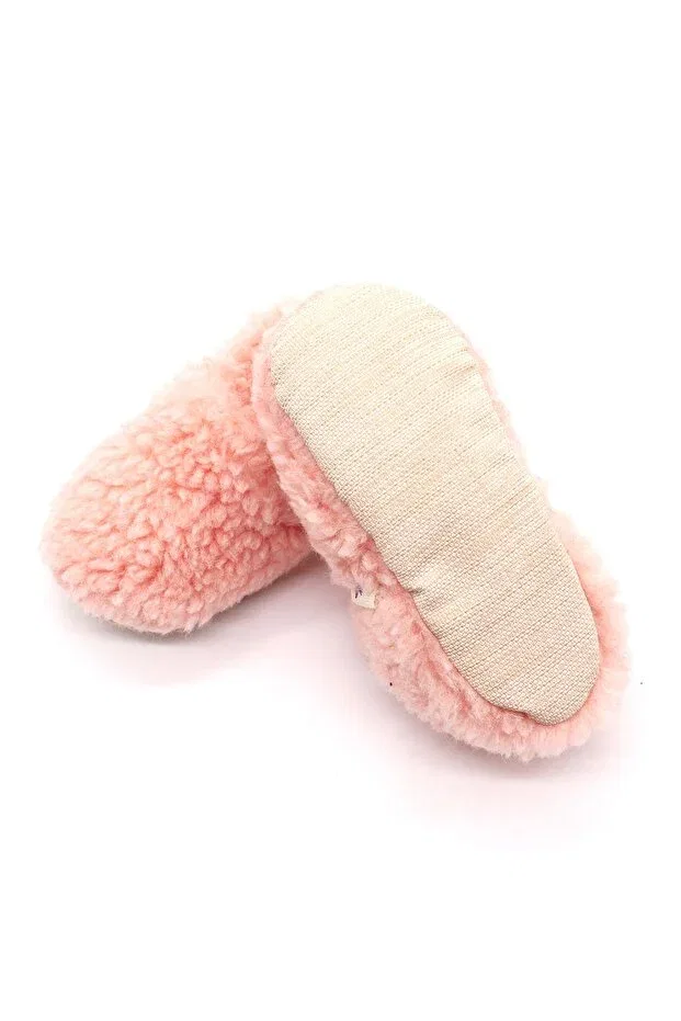 Детские пинетки из плюша с нескользящей подошвой Morgedan, Light Pink — фото 3