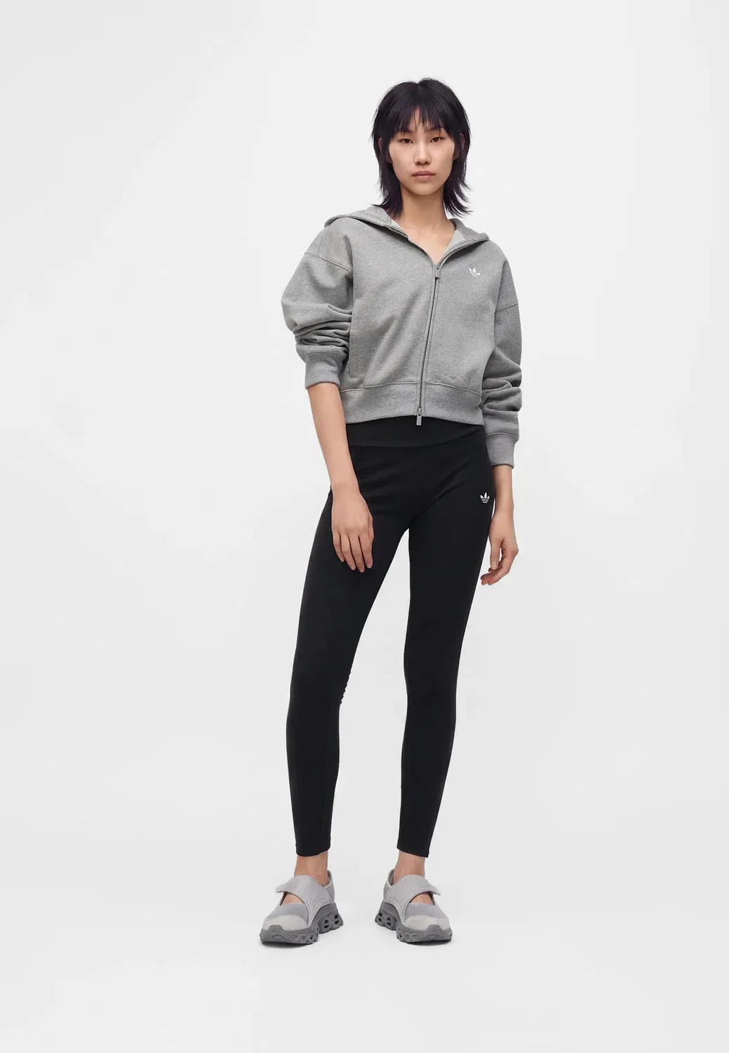 Толстовка на молнии Adidas Originals, Medium Grey Heather — фото 2